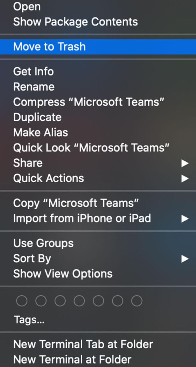 Di chuyển ứng dụng vào thùng rác trên macOS